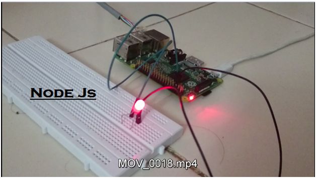 LED Blinking Program using NodeJs